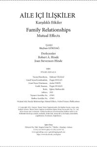 AİLE İÇİ İLİŞKİLER - Karşılıklı Etkiler- (Family Relationships - Mutual Effects)