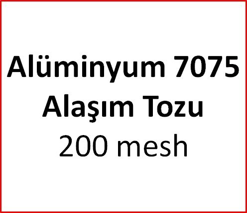 Alüminyum 7075 Alaşım Tozu