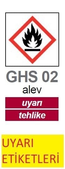 İsolab uyarı etiketleri - GHS 2 - tehlike - 26 x 37 mm (250 etiket)