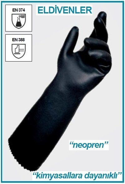 İsolab eldiven - neopren - kimyasal koruma (1 çift)