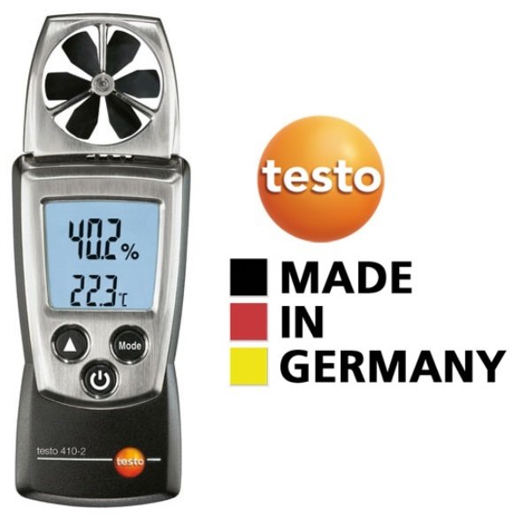 Testo 410-2 Anemometre (Hız+Sıcaklık+Nem)