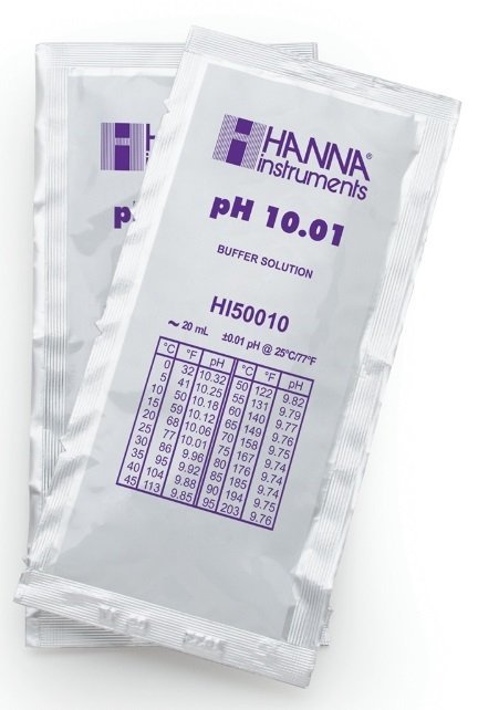 HANNA HI50010-02 pH 10.01 -  25oC Technical Calibration Buffer Sachets, (25 x 20mL)