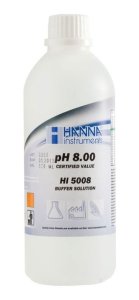 HANNA HI5008 pH 8.00 -  25oC Technical Calibration Buffer, 500 mL