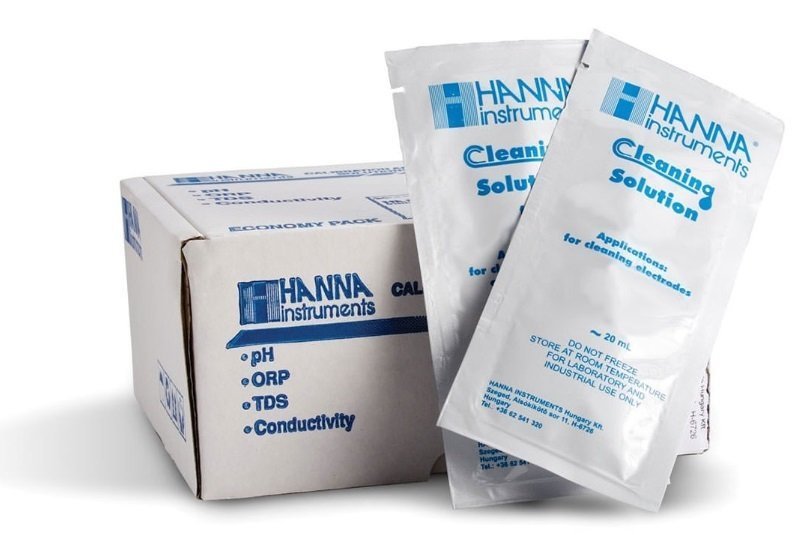 HANNA HI700663P Cleaning Solution for Soil Deposits (Agriculture), (25) 20 mL sachets
