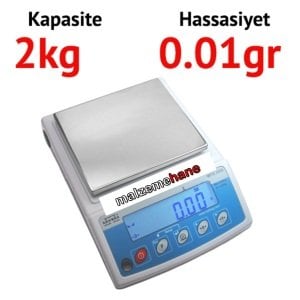 WTB 2000 Dijital Hassas Terazi - Hassasiyet: 0.01 gr. Max: 2 kg.