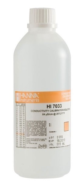 HANNA HI7033L 84 uS/cm EC value -  25oC, 500 mL bottle