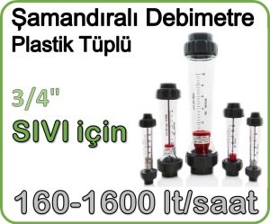Plastik Tüplü Şamandıralı Sıvı Debimetre 160-1600 lt/saat