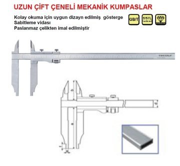 Uzun Çift Çene Mekanik Kumpas 32in800/250/0.02mm