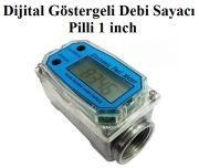 Dijital Göstergeli Debi Sayacı Pilli 1''