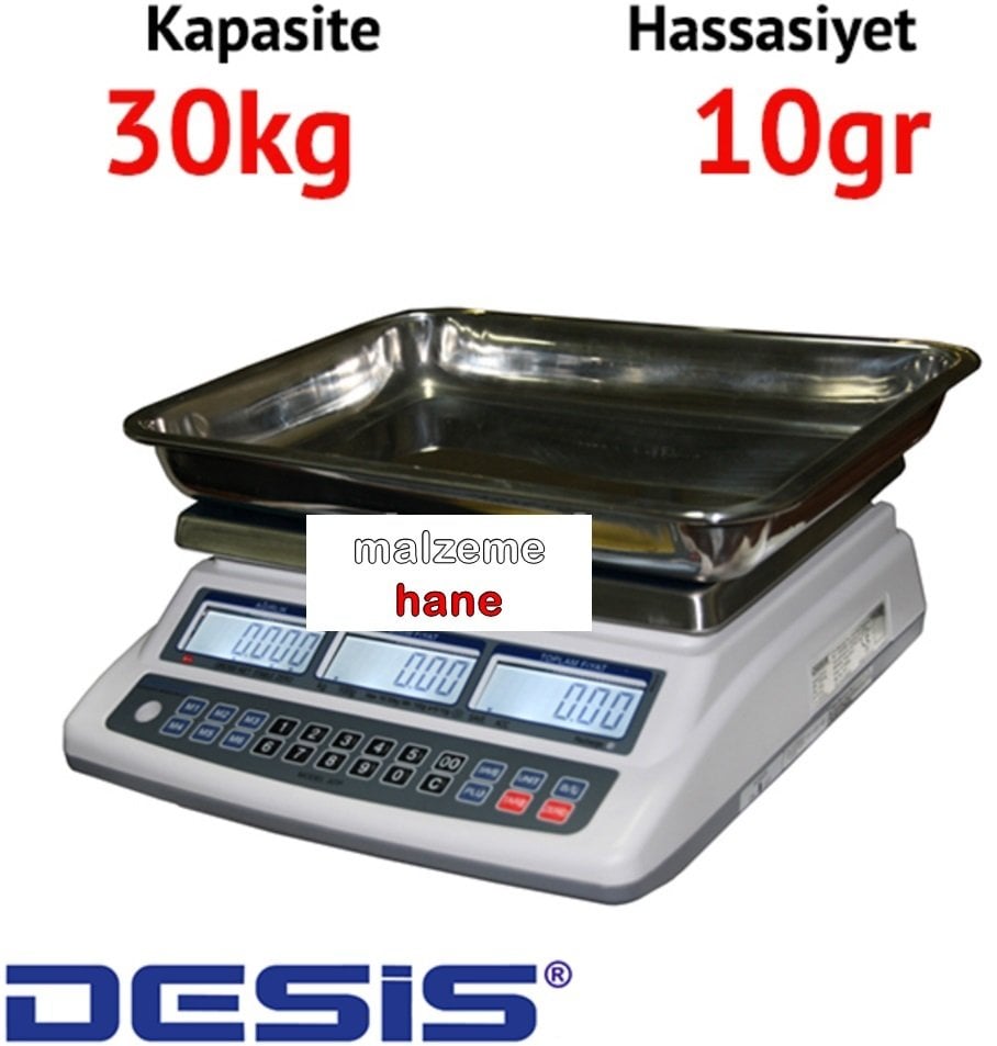 Desis ATP Fiyat Hesaplamalı Terazi - Hassasiyet: 10 gr. Max: 30 kg.