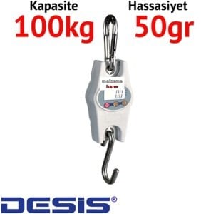 Desis CR 100 Dijital Vinç Baskülü - Hassasiyet: 50 gr. Max: 100 kg.