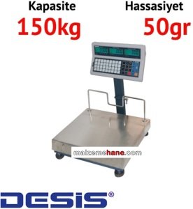 Desis DP Seyyar Kantar - Hassasiyet: 50 gr. Max: 150 kg.