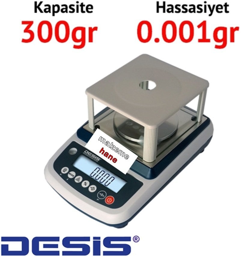 Desis EHB 300 Dijital Hassas Terazi - Hassasiyet: 0.001 gr. Max: 300 gr.