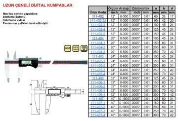 Uzun Çene Dijital Kumpas 300/60mm