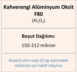 Kahverengi Alüminyum Oksit F80 - Al2O3 - 150-212mikron