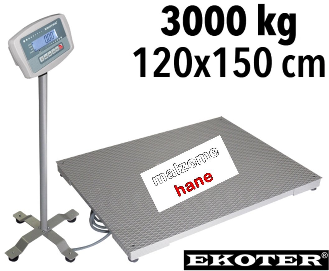 EKOTER 3 Ton Platform Baskül - 120x150 cm