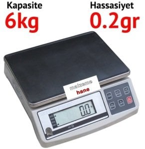 EKOTER H5 Dijital Hassas Terazi - Hassasiyet: 0.2 gr. Max: 6 kg.
