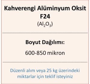 Kahverengi Alüminyum Oksit F24 - Al2O3 - 600-850mikron