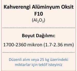 Kahverengi Alüminyum Oksit F10 - Al2O3 - 1700-2360mikron