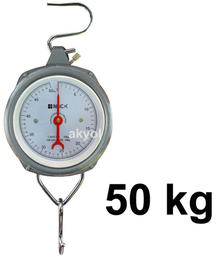 İbreli Askı Terazi - Hassasiyet: 200 gr. Max: 50 kg.