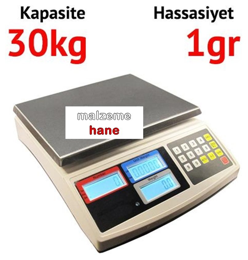 JCS-A Dijital Terazi - Hassasiyet: 1 gr. Max: 30 kg.