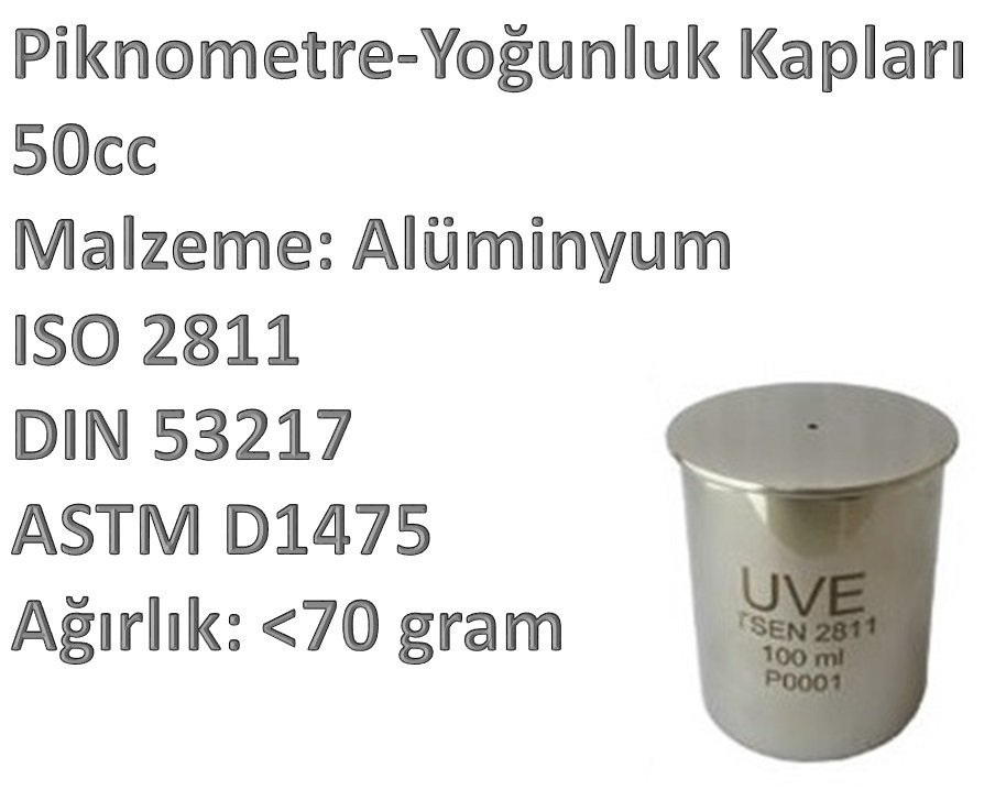 Alüminyum Piknometre - Yoğunluk Kabı - 50ml