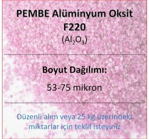 Pembe Alüminyum Oksit F220 - Al2O3 - 53-75mikron