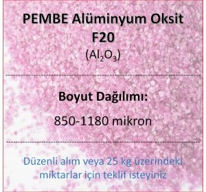 Pembe Alüminyum Oksit F20 - Al2O3 - 850─1180mikron