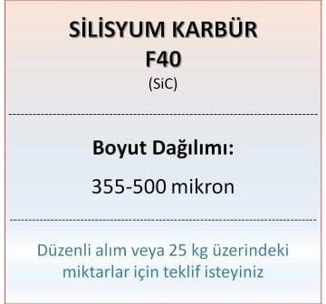 Silisyum Karbür F40 - SiC - 355-500mikron