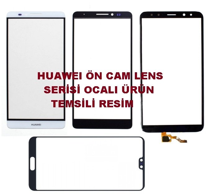 Huawei Y8 S Ocalı Ön Cam Lens Beyaz