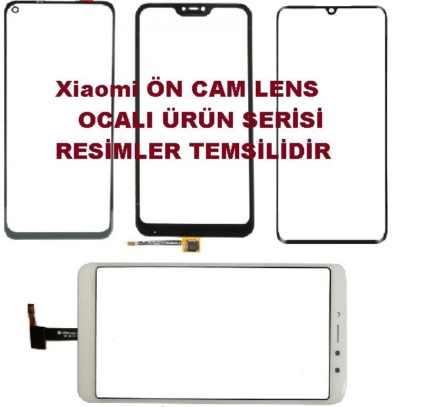 Xiaomi Mi 9 Ocalı Ön Cam Lens Siyah