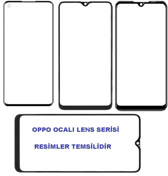 OPPO Realmi C2 Ocalı Ön Cam Lens Beyaz