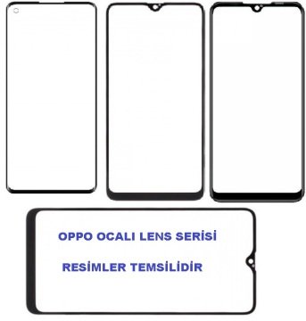 OPPO Reno 5 Ocalı Ön Cam Lens Siyah