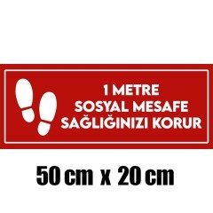 50cmx20cm Yapışkanlı Yazı