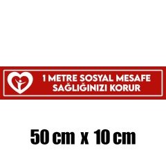 50cmx10cm Yapışkanlı Yazı