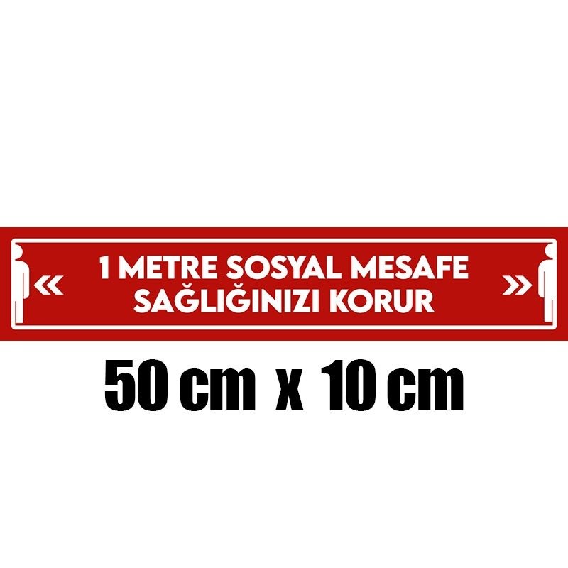 50cmx10cm Yapışkanlı Yazı