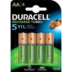 Duracell Şarjlı Pil 2500 Mah Kalem 4 lü AA