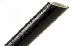 4mm 1mt Cam Elyaf Siyah Kablo Makaronu