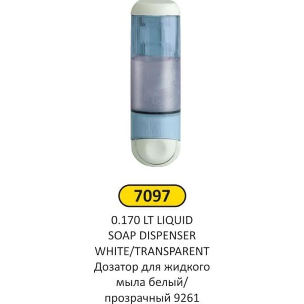 0,170 LT BEYAZ ŞEFFAF ABS PLASTİK Sıvı SABUNLUK