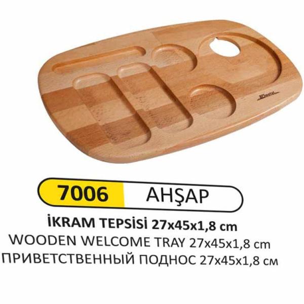 AHŞAP İKRAM TEPSİSİ OVAL