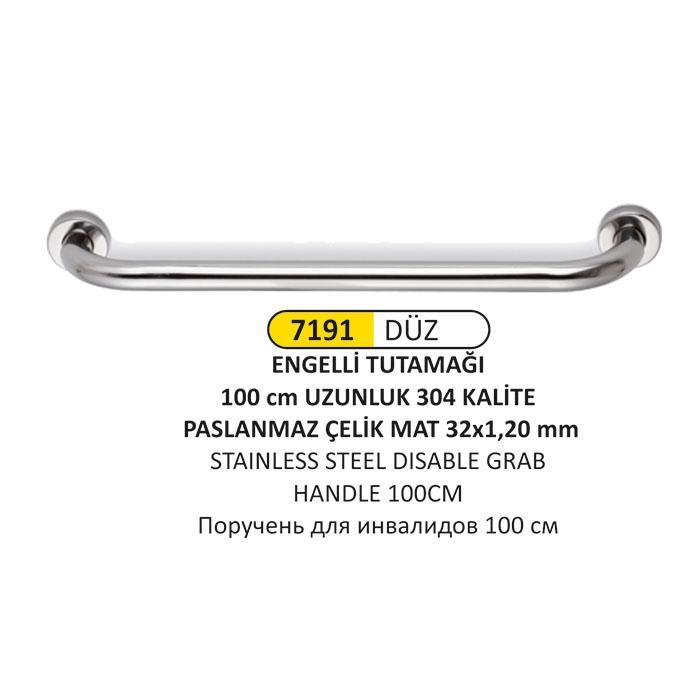 100 CM DÜZ 304 KALİTE ENGELLİ TUTAMAĞI