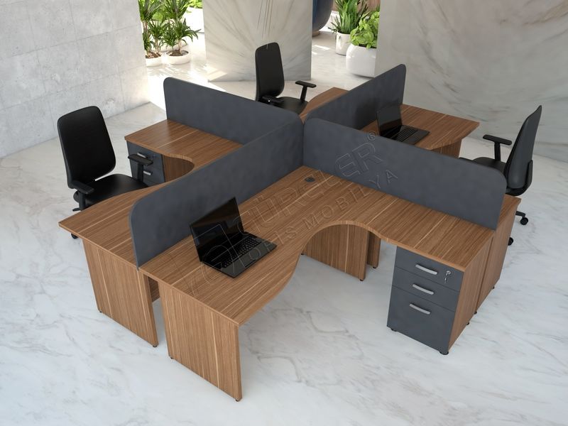 4 LÜ ÇALIŞMA MASASI 322 X 302 UD