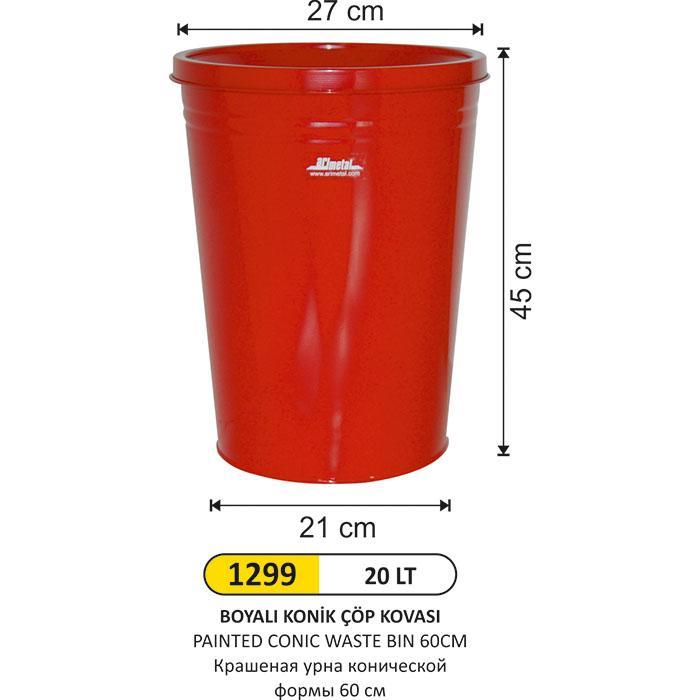 20 LT BOYALI KONİK ÇÖP KOVASI