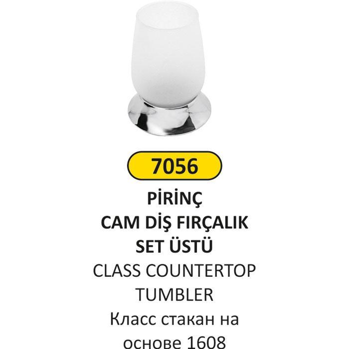 LÜKS PİRİNÇ SET ÜSTÜ CAM DİŞ FIRÇALIK