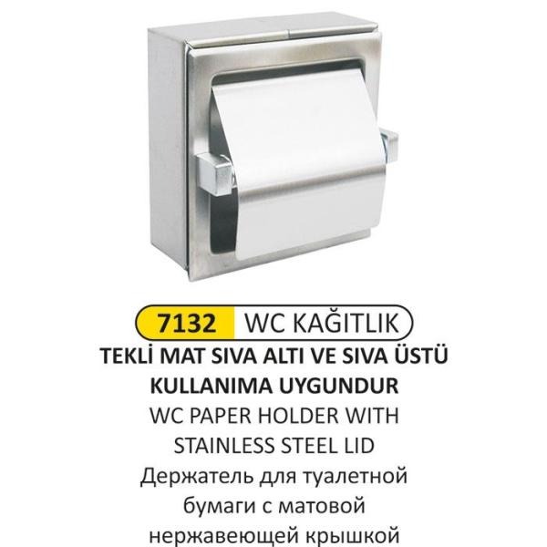 MAT PASLANMAZ WC KAĞITLIK