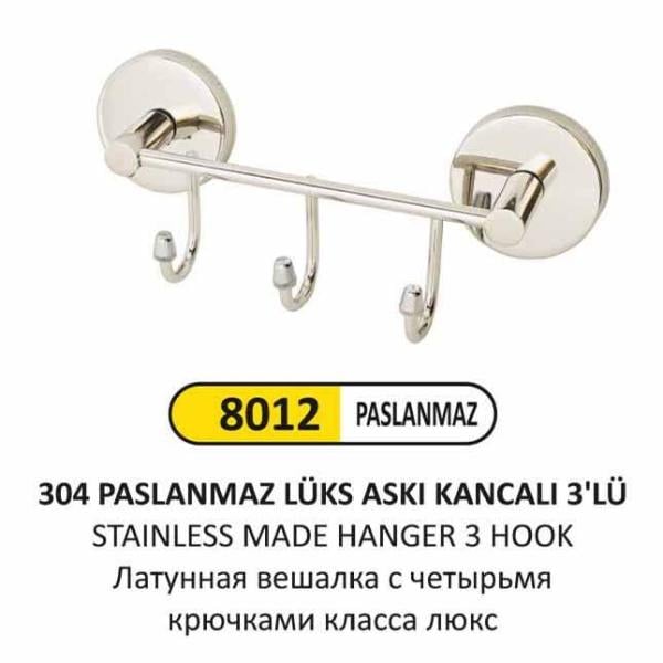 PASLANMAZ ASKILIK 3'LÜ (304 KALİTE)