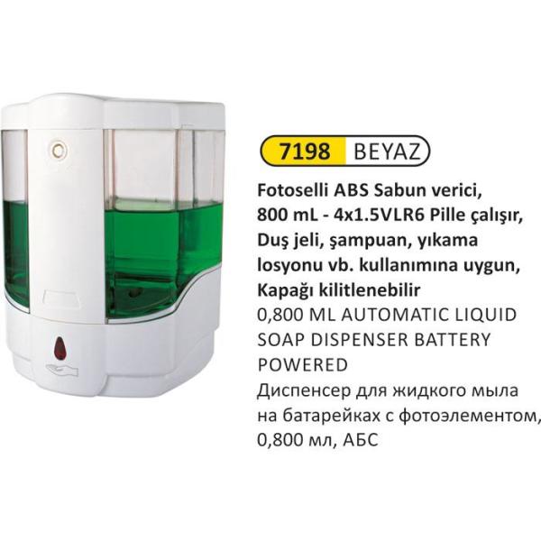 BEYAZ ABS PLASTİK FOTOSELLİ Sıvı SABUNLUK