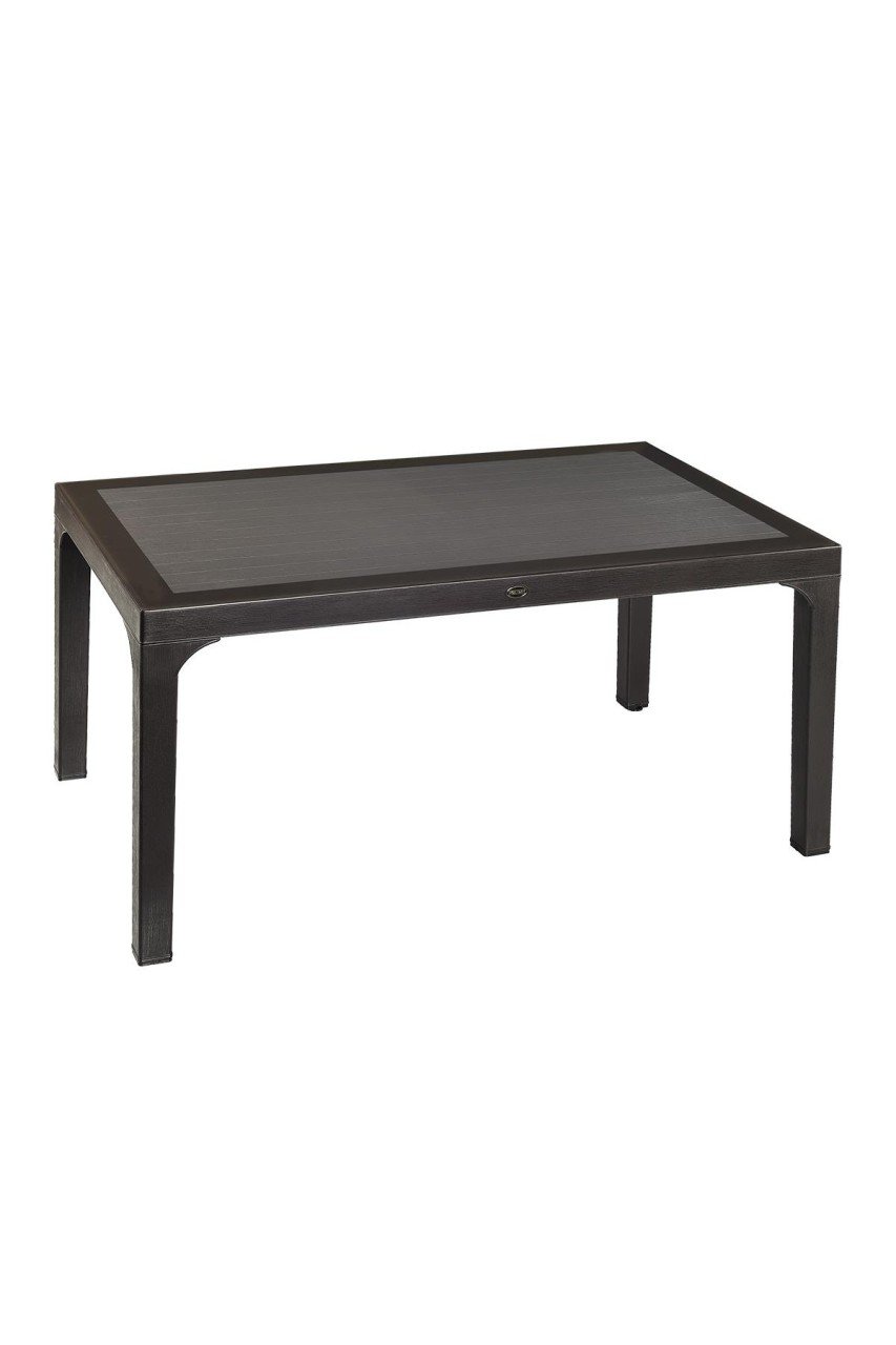 Camlı Wood Masa 70x120 | Bahçe & Balkon Masası