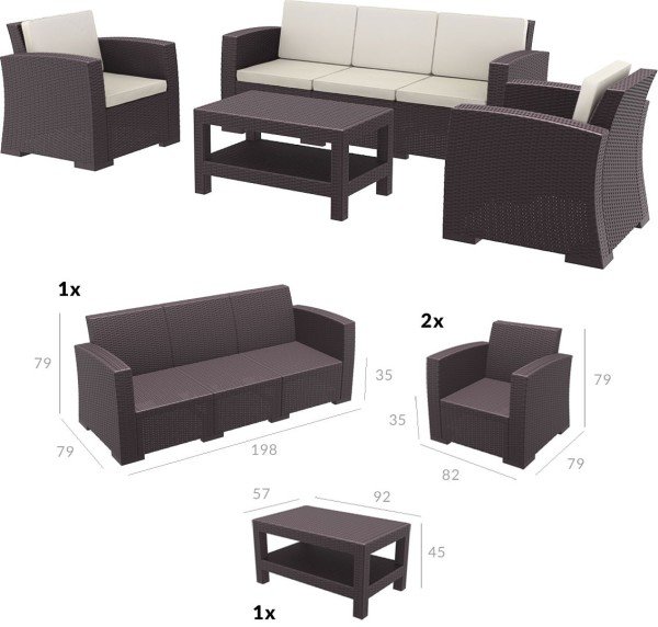 MONACO LOUNGE SET XL