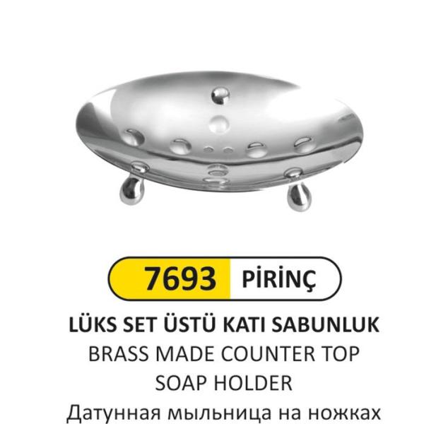 LÜKS PİRİNÇ SET ÜSTÜ KATI SABUNLUK